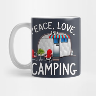 Peace, Love and Camping - Cool Camping Stuff Mug